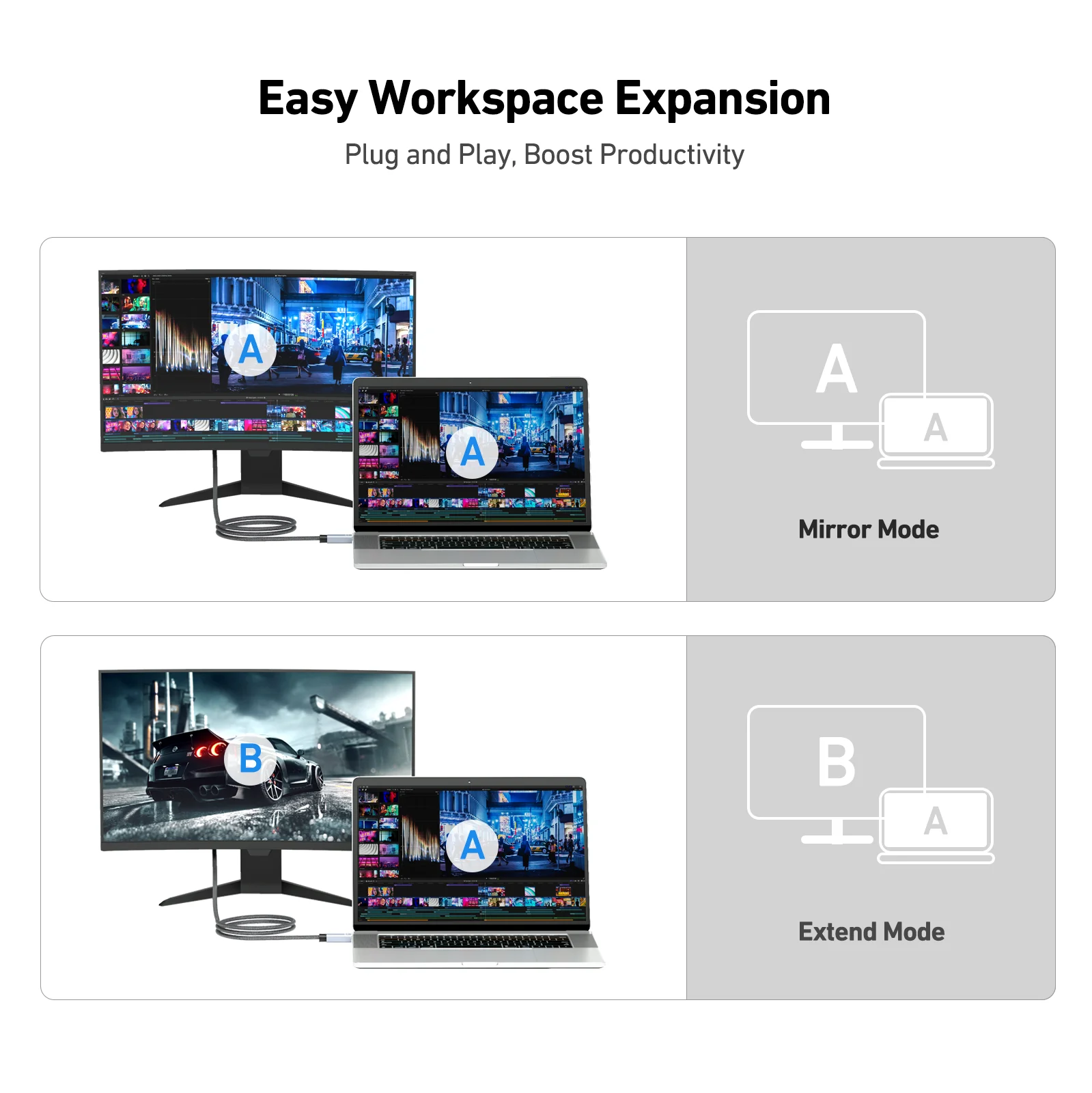 Customize USB C to HDMI Cable 4K 60Hz, Aluminum Shell, 1.8 Meter Nylon Braided Cable Laptop Mobile Phone Tablet to TV