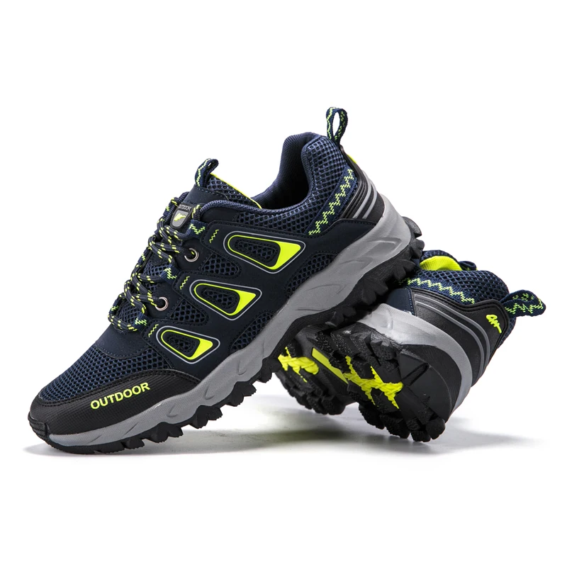 
Hiking Shoes Men Walking Running Sneakers Non Slip Mesh Comfortable Low Heel Boots for Gym Athletic Work Trail Trekking 