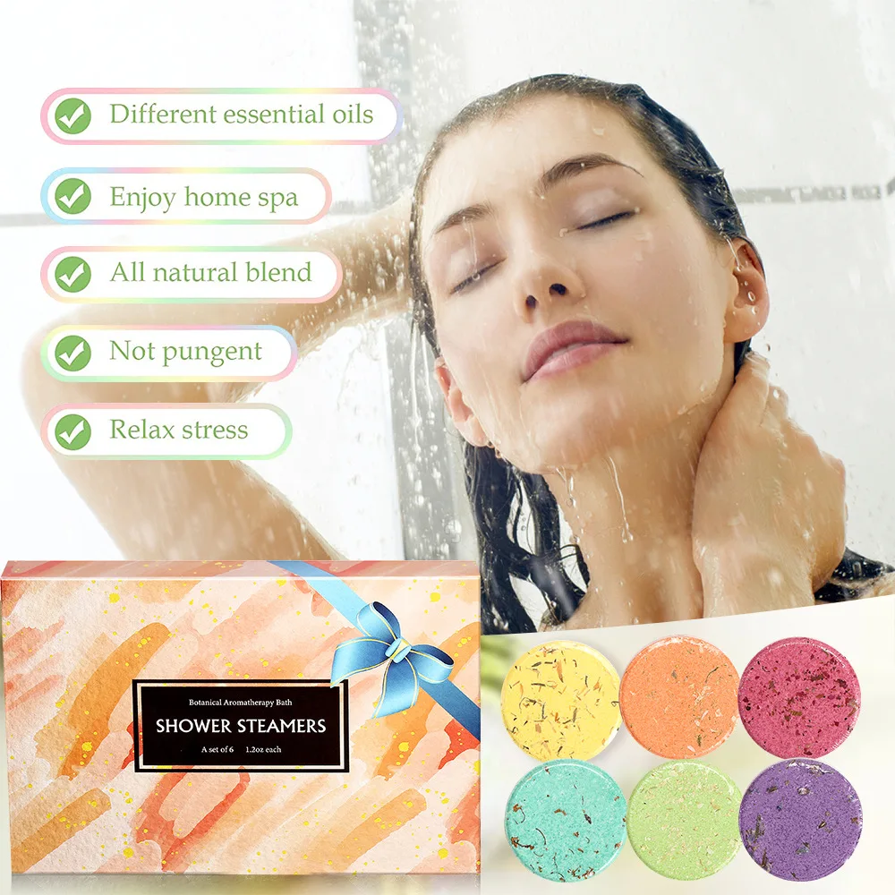 Private Label Colorful Bubble Bath Bombs Home Spa Relax Stress Bath Salt Set Wholesale Shower Tablet