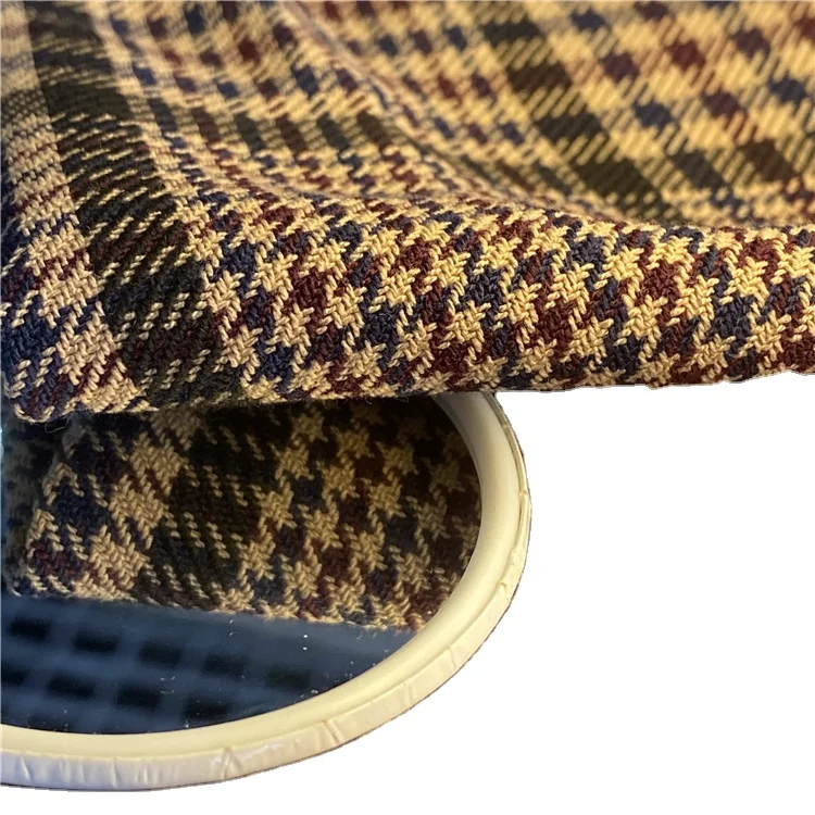WHOLESALE Professional Customized Weaving 290GSM Colorful Heavyweight Twill Woven Poly / Rayon 65/35 Yarn Dyed TR checks Fabric