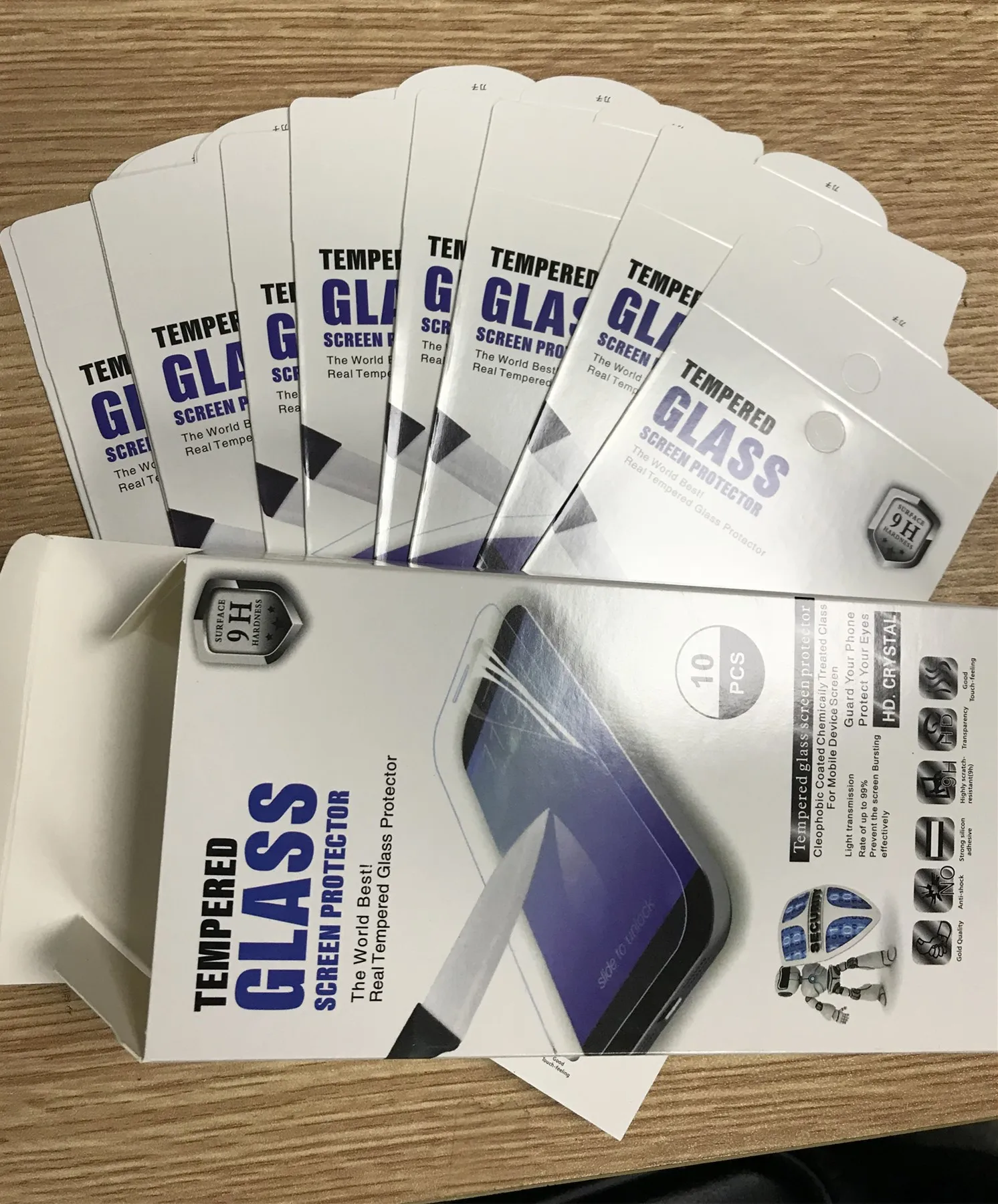 0,3 мм 9H большой склад в наличии закаленное стекло для защиты экрана для iphone 6 7 8x6,1 6,5 xs xr 11 11pro для huawei для samsung