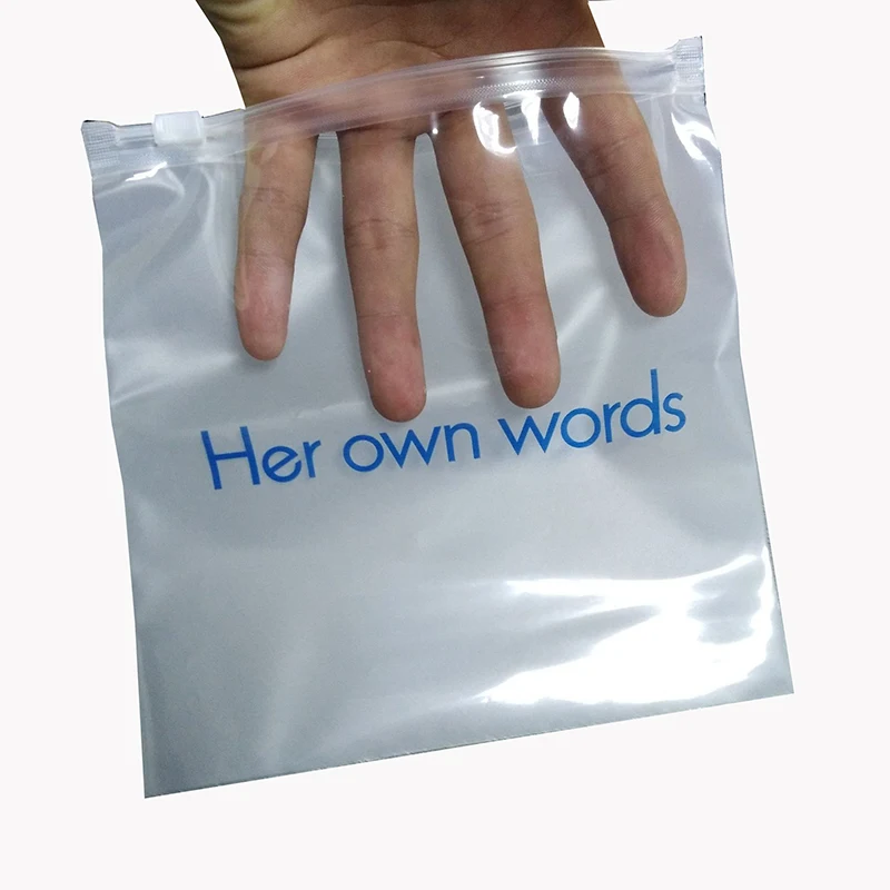 
Reusable custom one side transparent packaging bag custom zipper bag 