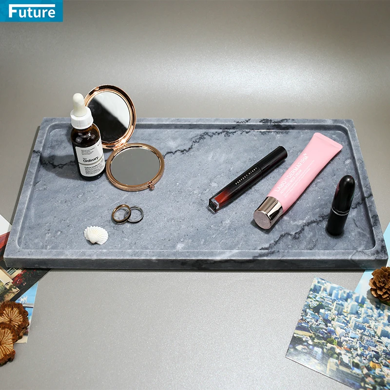 Manufacturer Wholesale Food Tray Luxury Marble Trays Hotel Bedroom Amenity Tray