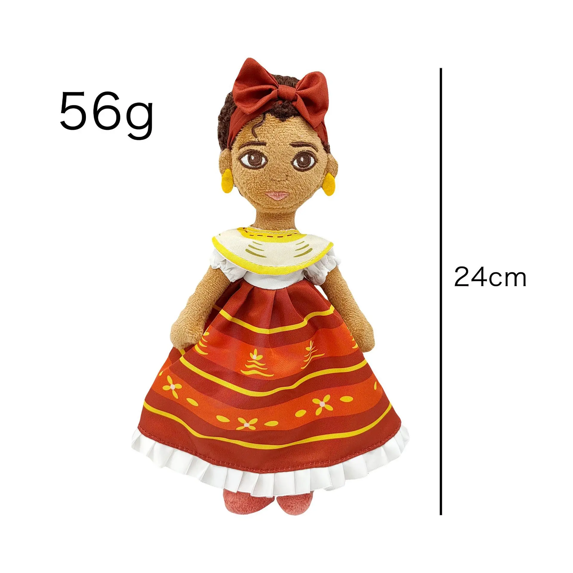 New Arrival Encanto Cartoon Stuffed Plush Toys Cartoon Girls Figure Plush Dolls Exquisite Encanto Movie Stuffed Black Girl Doll