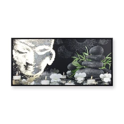 Verified manufacturers Wholesale Hot Selling Home Decoration Modern Gold Foil Canvas Art Abstract Buddha Printing Hand Made Art