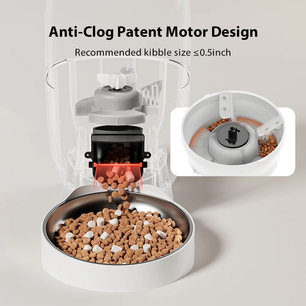 Smart Cat Food Dispenser With App Control And 10 Second Recorder 3L Capacity Automatic Cat Feeder