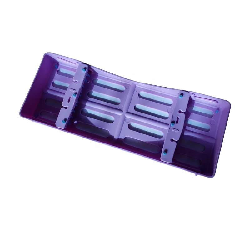 Laboratory Equipment Colorful Clinic Sterilization Plastic Surgical Instrument Trays Dental Disinfection box