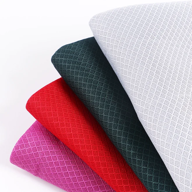 360gsm 3D Air Mesh Fabric 100% Polyester Warp Knitted Diamond Shape Sandwich Air Mesh Spacer Air Three Position Spacer Fabric