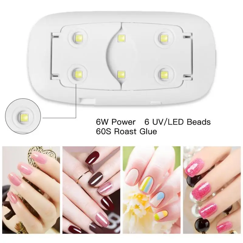 sun mini 6W nail lamp dryer machine uv led nail lamps portable micro usb cable drying lamp
