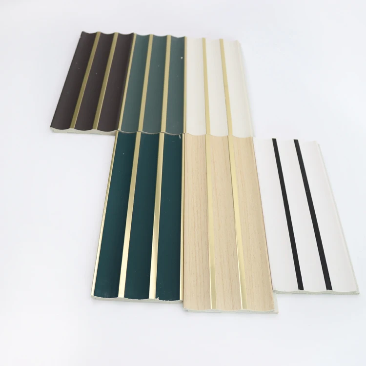 120*12mm Cornice Baseboard Moulding Waterproof Interior 3D Wood Color Decoration PS Wall Panels