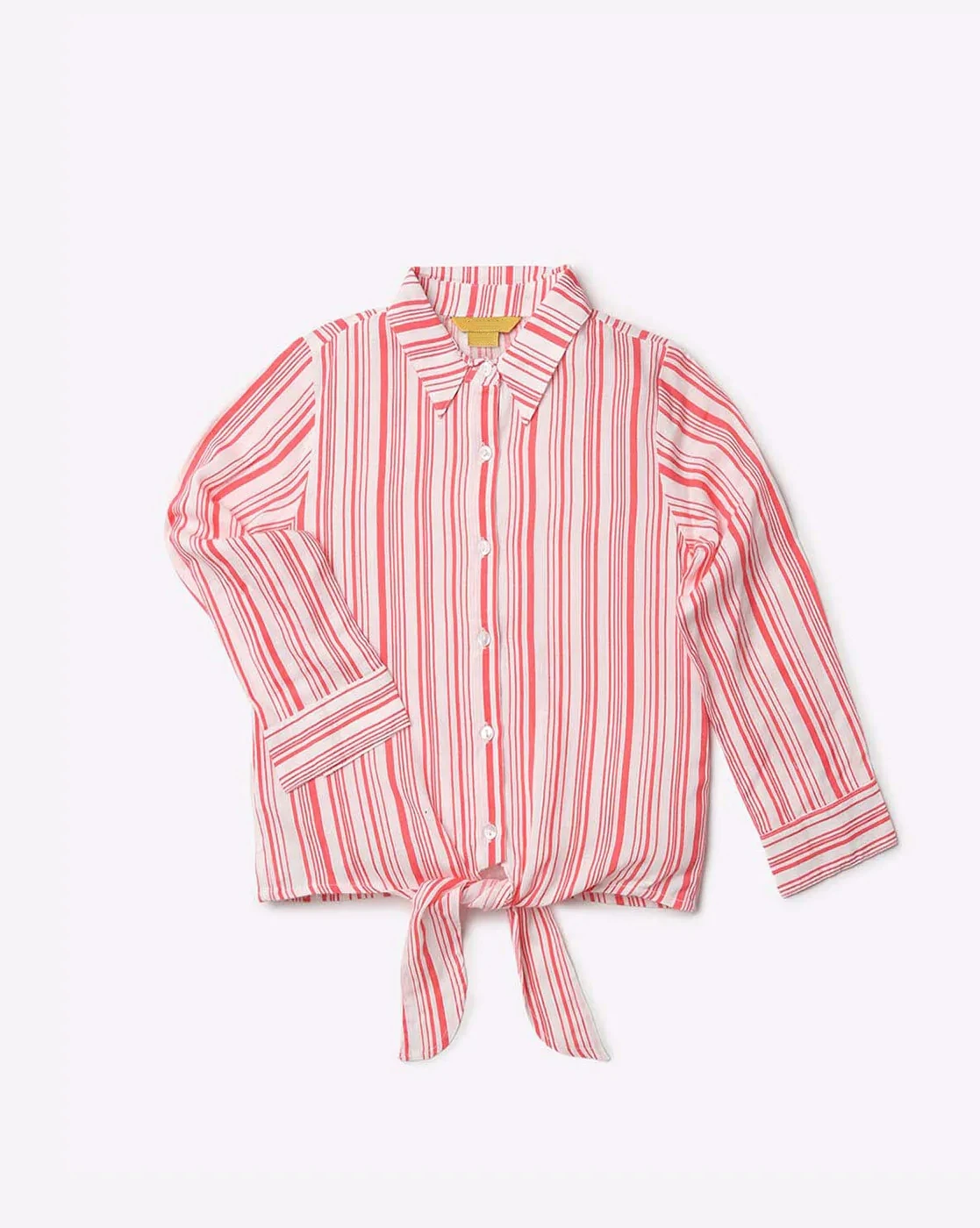 
Kids Clothing Children Wholesale Customization ISO Certificate Striped Top with Front Tie-Up Girls Blouse Tops 