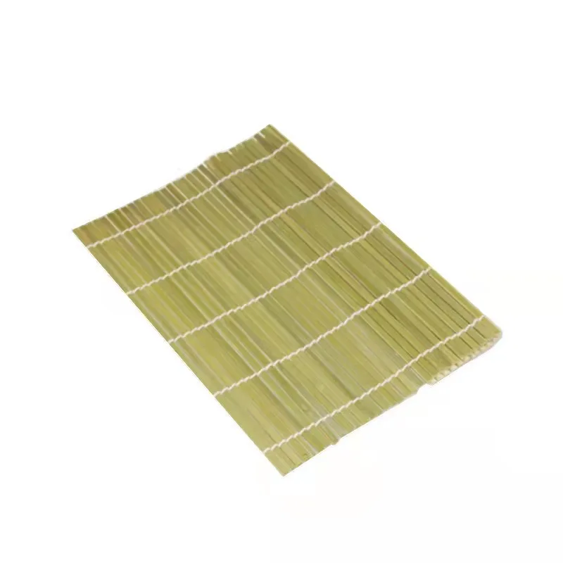 Manufacturer Sushi Bamboo Curtain 24*24cm Green Skin Roll Curtain Japanese Food Rice Roll Mold Sushi Tool