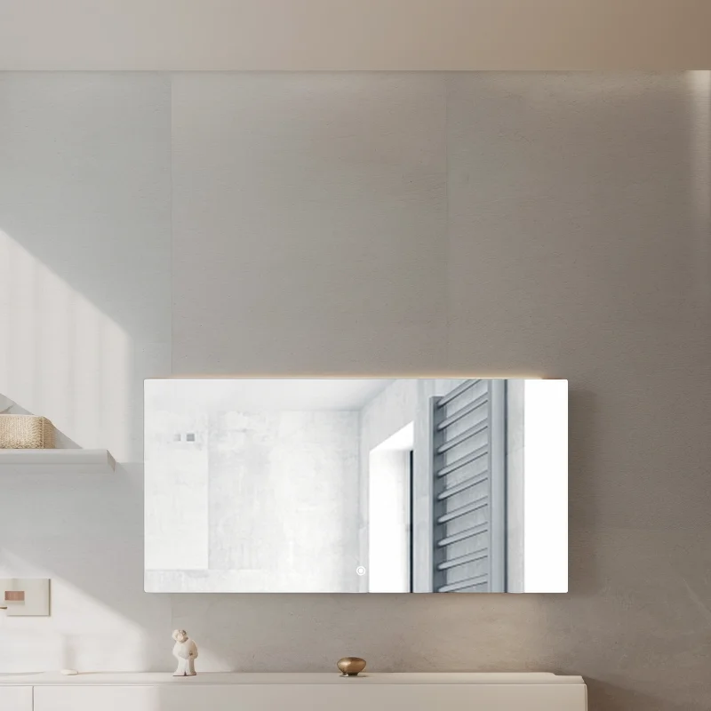 espejo inteligente backlit mirror illuminated rectangle mirror Touch Screen Bathroom Mirror With Heating Defog