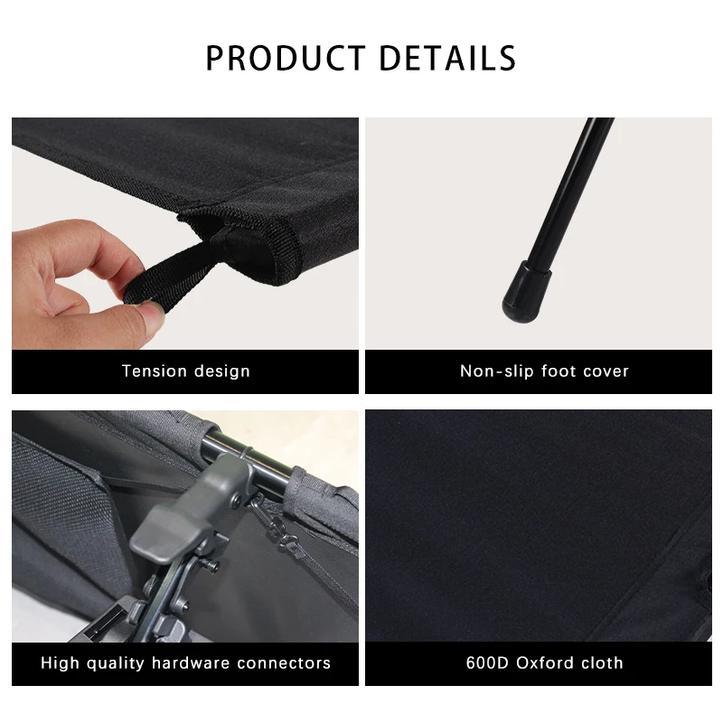 Wholesale Adjustable Collapsible Polyester Folding Camp Bed Camping Beaching Traveling Cot Bed