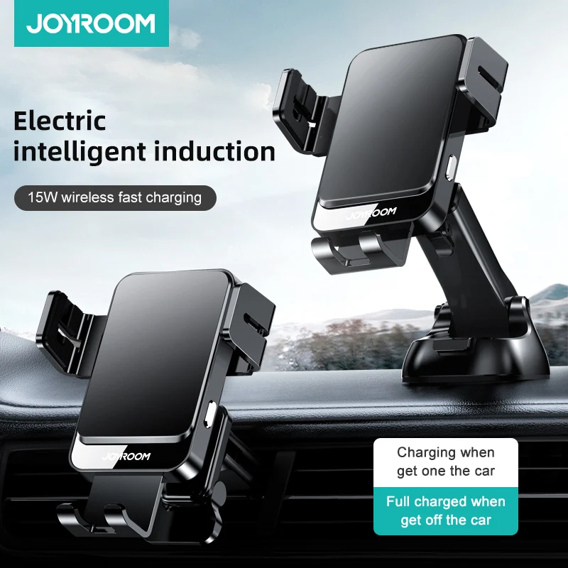 
Joyroom Car Holder JR-ZS219 Trending Products 2021 New Arrivals 15W Wireless Fast Charging Mobile Phone Universal Qi Car Charger 