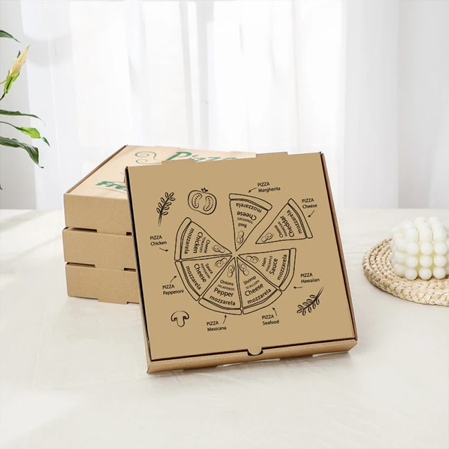 Wholesale Low Price Single Slice Pizza Packing Box With Custom Logo Printed