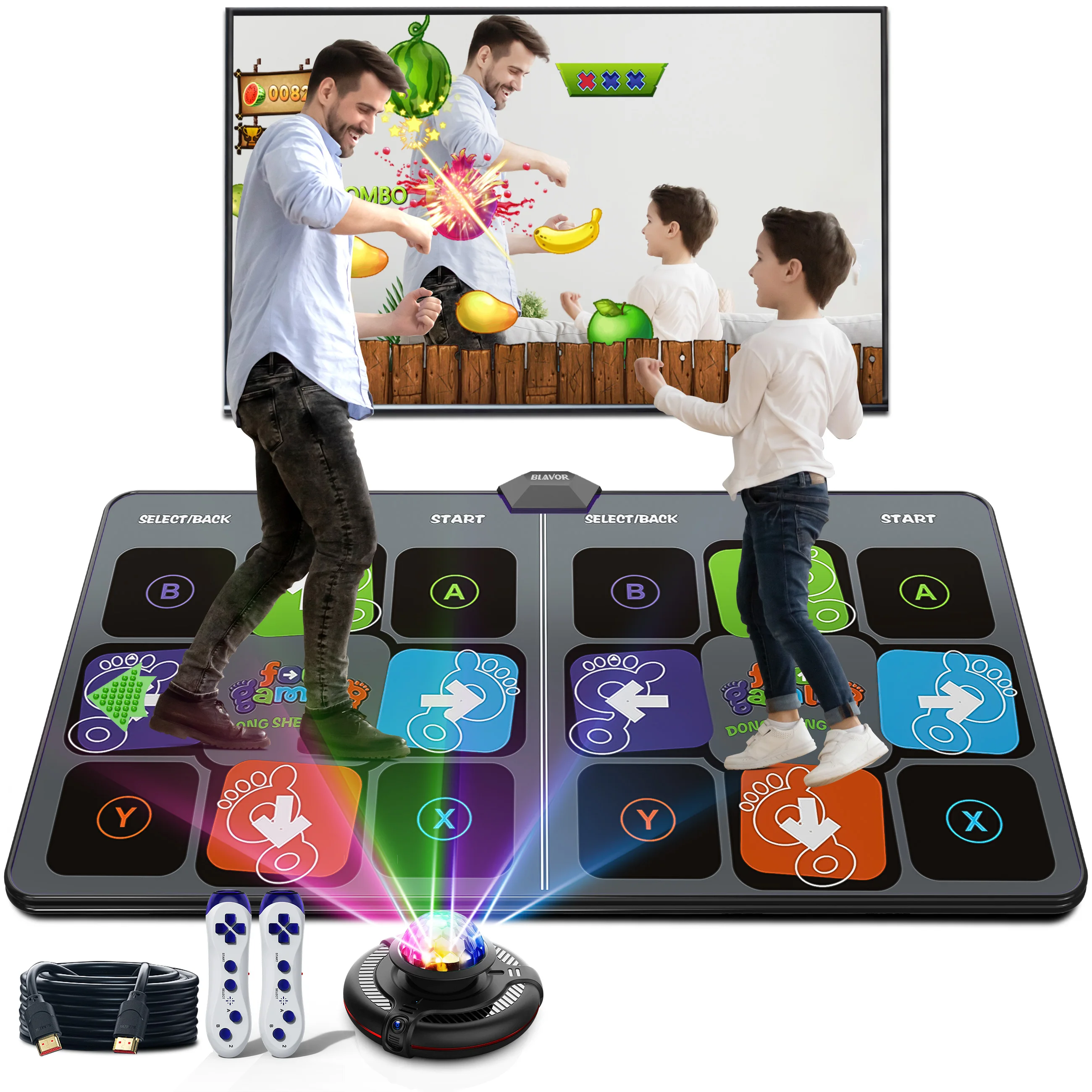 
Dance Mat HDMI 1080P Wireless Dance Pad Video Game For Home TV Girl Kids Favorite Built-in & Downloadable Video Music 