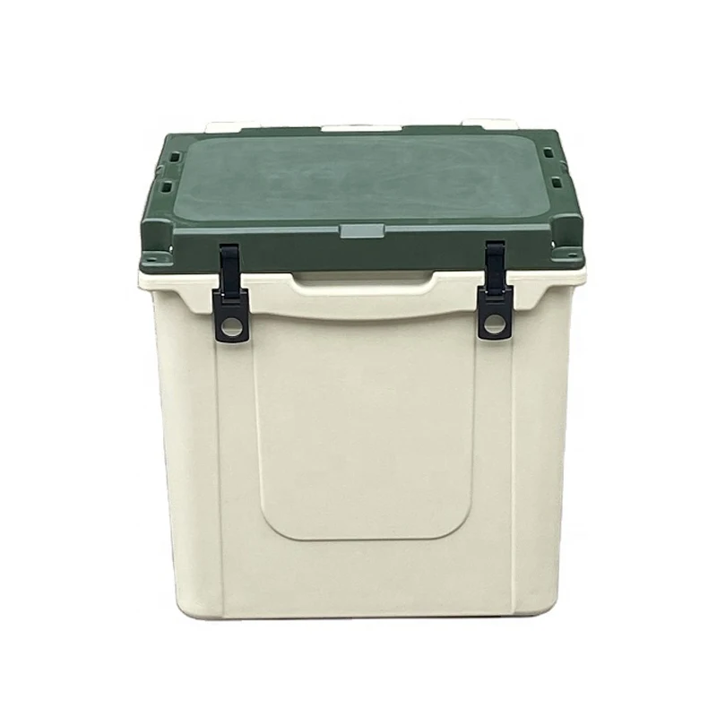 Manufacture high quality 45qt rotomolded cooler with wheels outdoor ice chest cooler with wheels