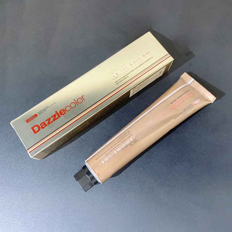 Private Label Brand Cream of Organic Exotic Shine Color with Argan Oil Light Camel Brown Hair Dye Shampoo