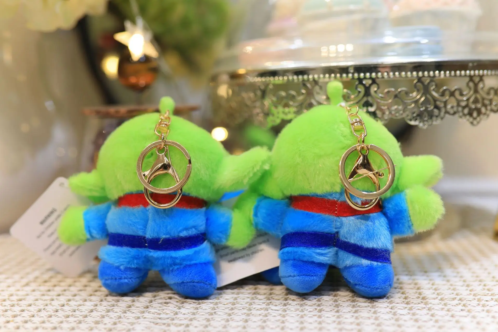 Wholesale 12cm Toy Story Aliens Plush Keychain Cute Stuffed Plush Pendant
