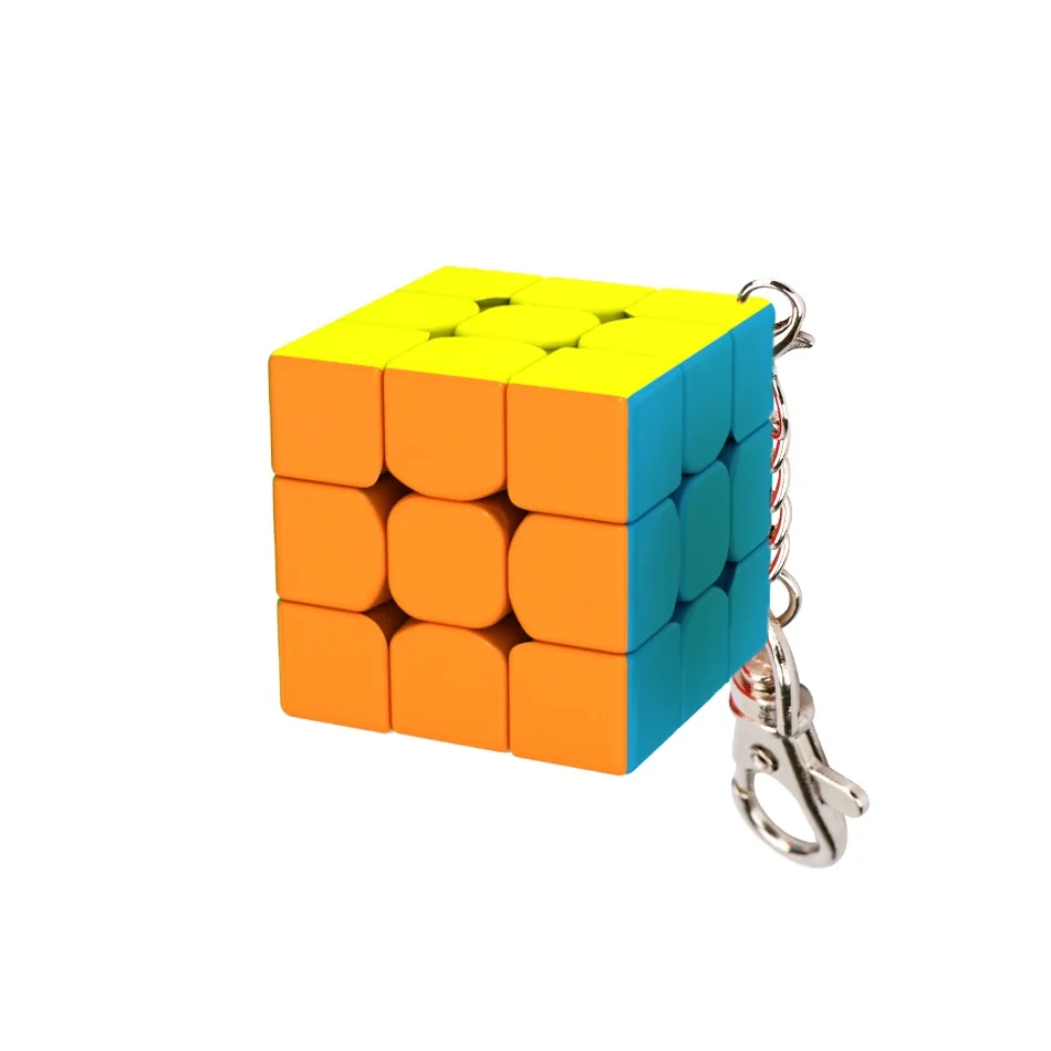 MoYu Mini 3.5cm 3x3x3 Speed Cube Magic Puzzle with Key Ring Gift Toys for Kids Box Packed