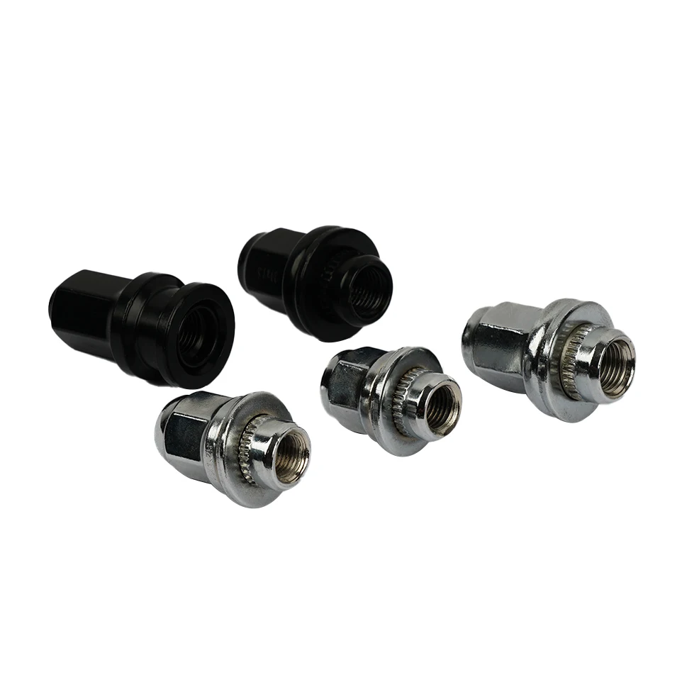 Изготовленный на заказ открытый стальной сплав металлический черный серебристый титановый автомобильный колесный хаб наконечник для прицепа