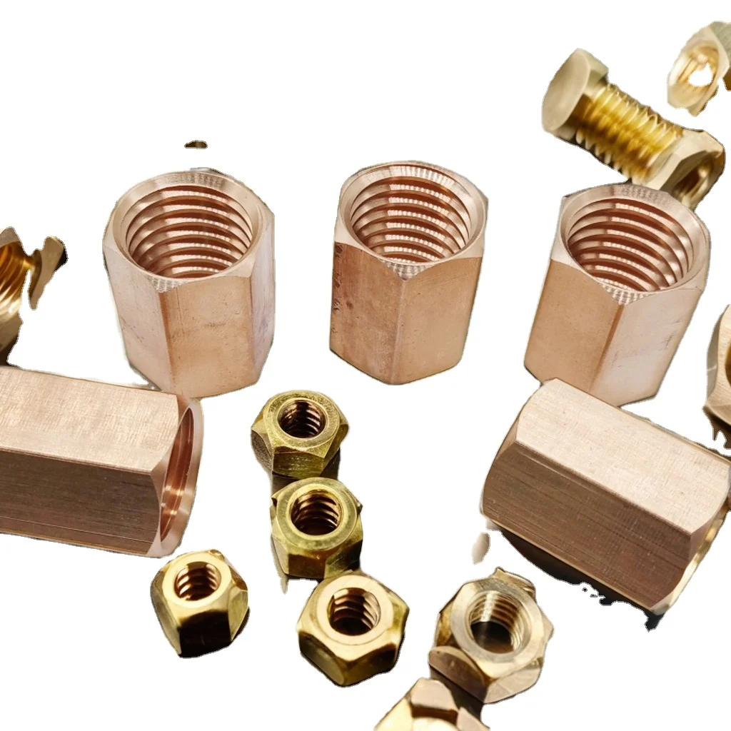 Non-Standard 3D CNC Lathe Brass Copper Inserts Nuts with Real Gold Plating Metal Phone Accessories Drilling Services