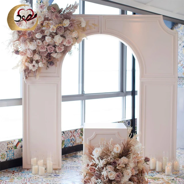 Banquet hall decor arch double-deck stages for wedding party