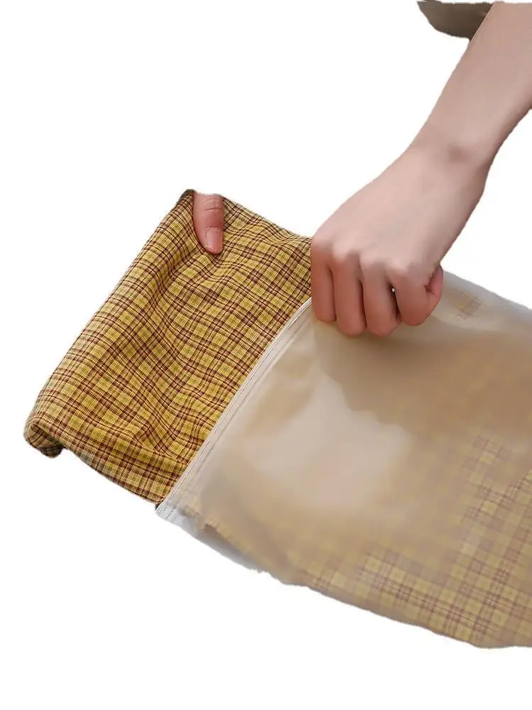 Custom Slide Matte Frosted Zipper Plastic Bag Clear Clothing Tshirt Poly Zip Bag With Logo