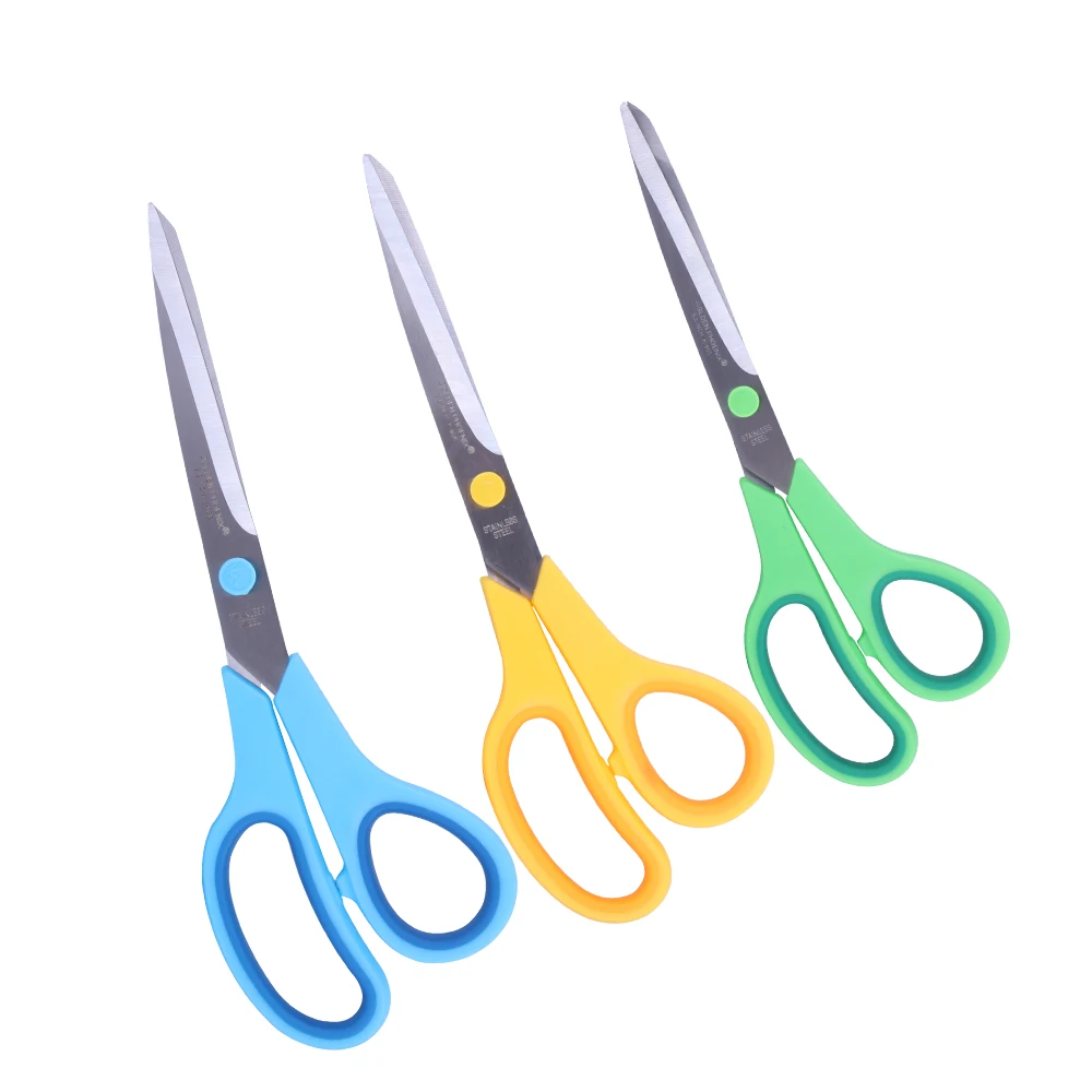 Профессиональные прямые школьные и Офисные ножницы из нержавеющей стали с мягким захватом 8,5 дюйма, школьные ножницы, канцелярские ножницы