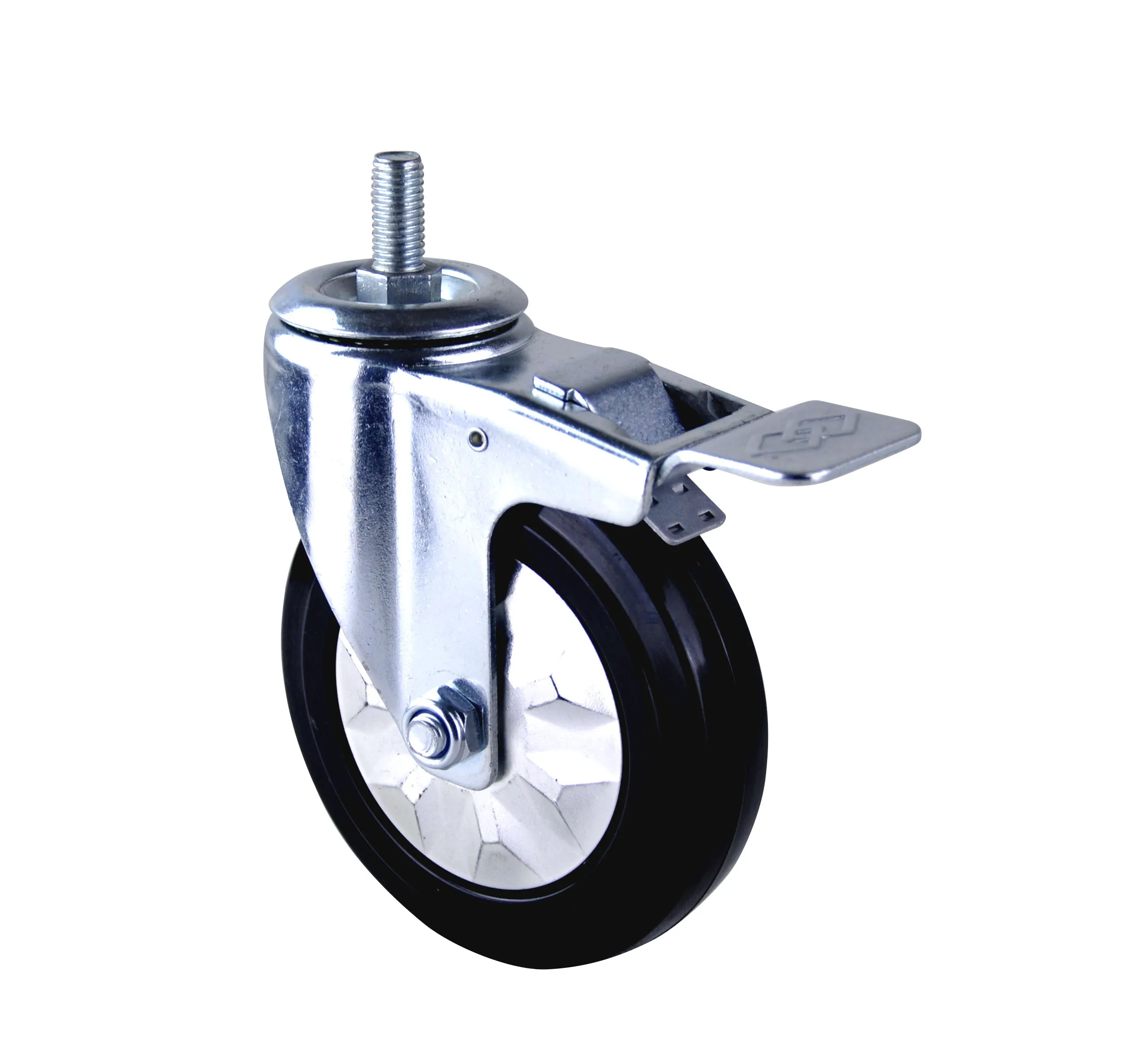 Заводом источников продуктов 125x32 мм немой шариковый подшипник шарнирного соединения стержня высокая эластичность черный каучуковый ролик