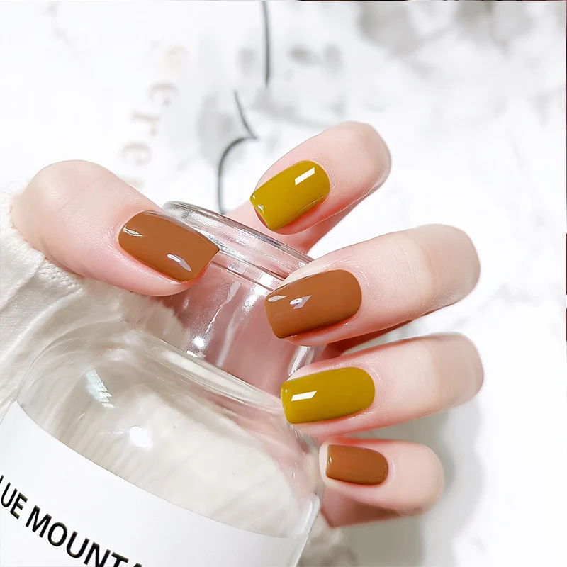 Цветной Гель-лак в виде тыквы стойкий отмачиваемый УФ-Гель-лак для ногтей легкий золотой лак дизайна красивая светодиодная лампа 30 s