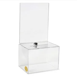 Label Clip  Acrylic Donation Boxes Charity Charity Donation Ball Box