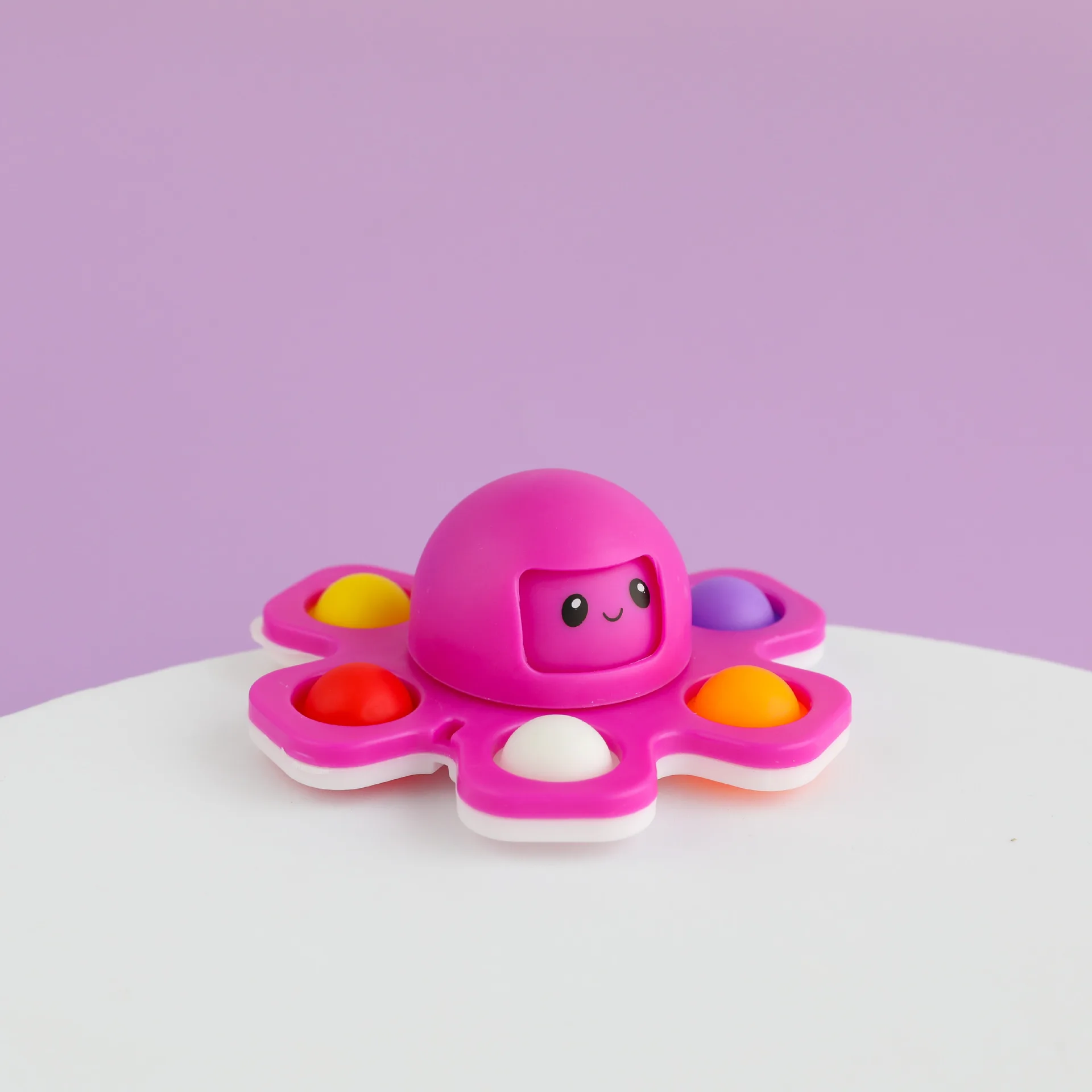 Factory Price silicone Push Popper Simple Mini Reversi Octopus Sensory Bubble Fidget Finger Spinner Toy For Kids and Adults