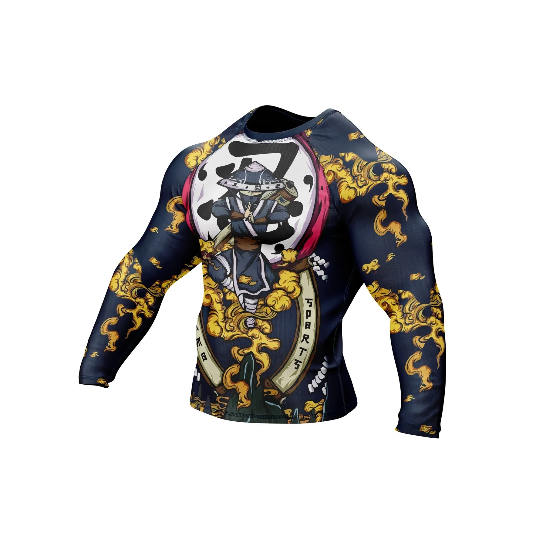 Custom Print Logo Gracie Shoyoroll Monokini MMA Rashguard Sublimation Colored Reinforced for Training Kingz Product