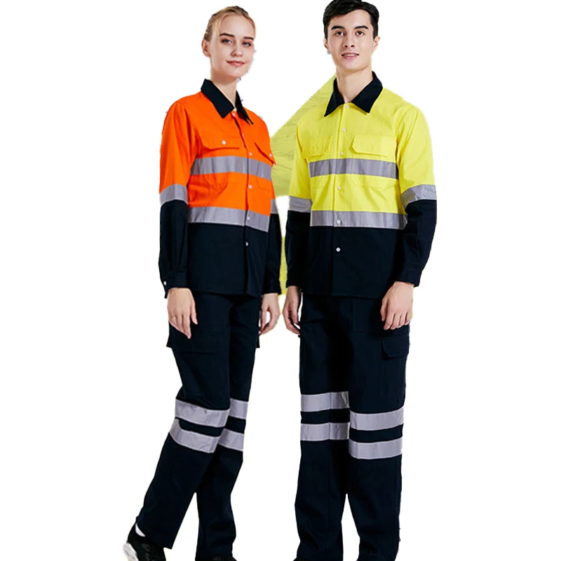 New Design 100% Pure Cotton Security Uniforms Customized Work Clothes With Two Pieces