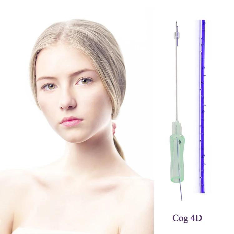 
Cog 4D 21g 60mm anti aging pdo thread polydioxanone absorbable sutures tensioners for face cheek lift 