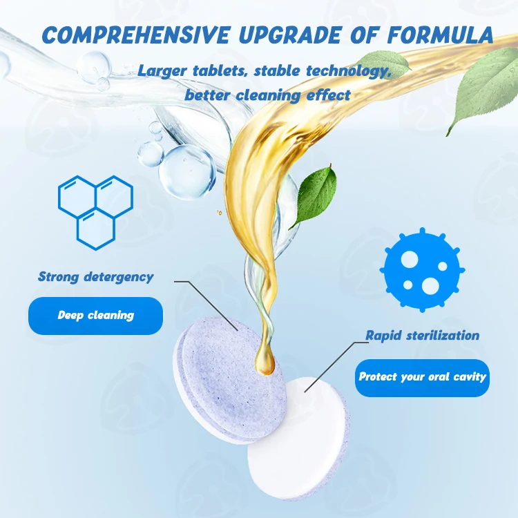 Super High Quality OEM Dental Teeth Retainer Cleaner Denture Cleaning Tablet For TeethWhitening