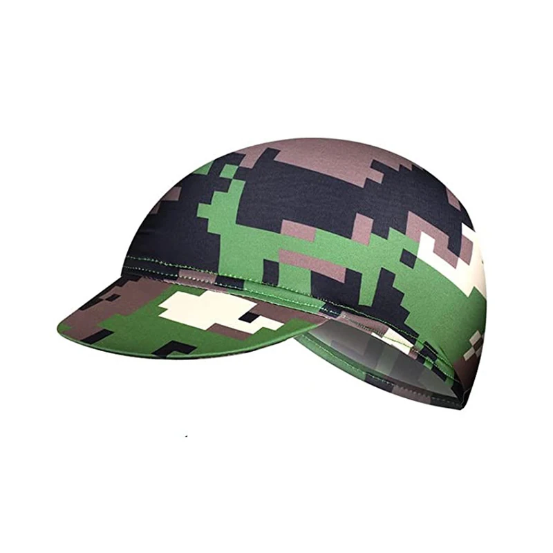 Unisex Quick-Drying Sports Cycling Cap with Visor Brim Camouflage Outdoor Hat and Headwear
