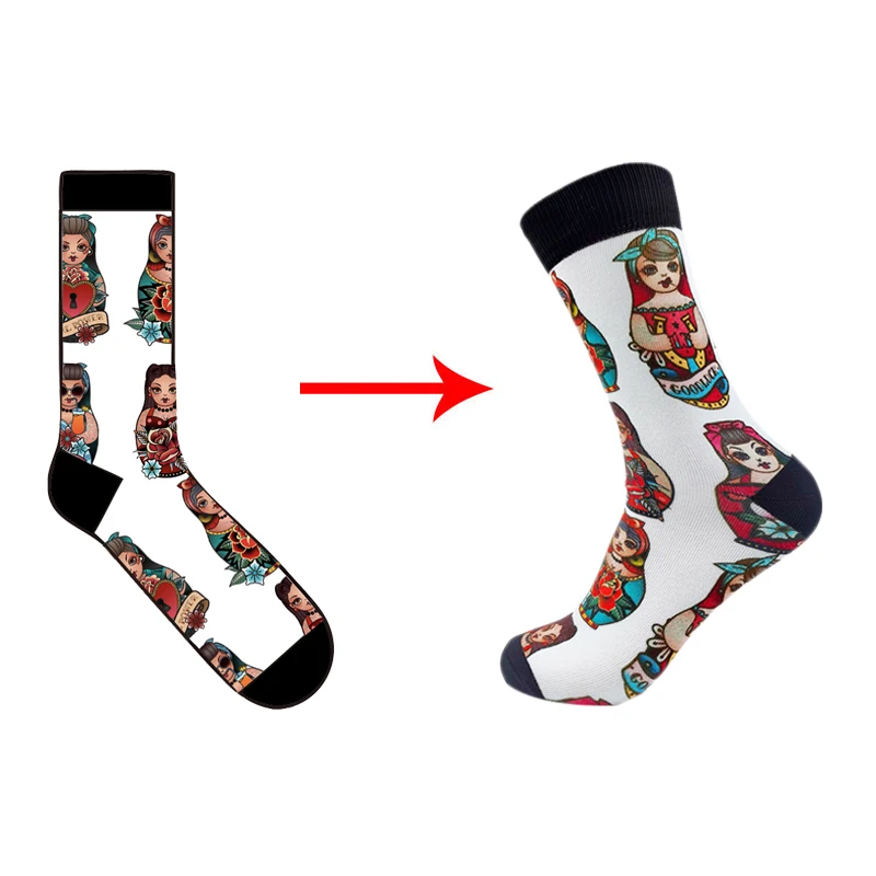 Quick Dry Combed Cotton 3D Socks Printing Machine Crew Custom Baby Logo Pattern For Unisex