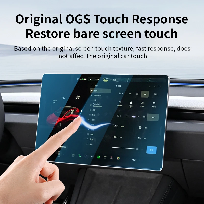 New version of Model 3 navigation screen toughened film super clear version 1 piece set