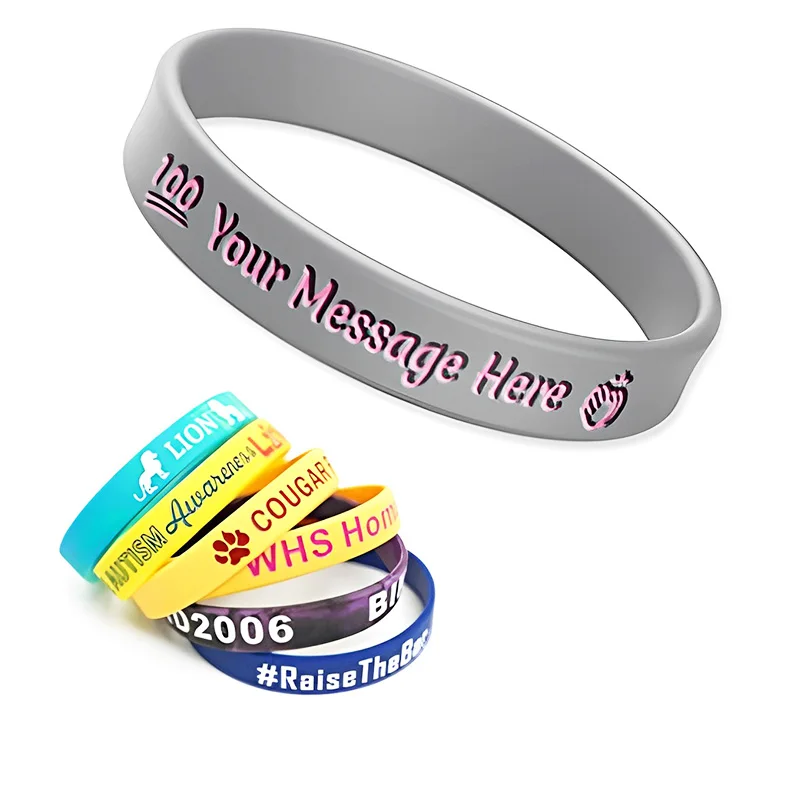 Cheap gift items new custom fashion  Printing Wrist Band Silicone Wristband