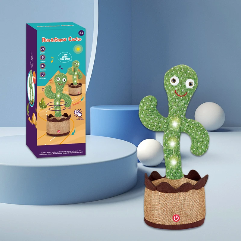 New Lovely Dancing Plant Toy Talking Home Desk Decorations Sound Record Repeat Doll  Kids Educational Toys