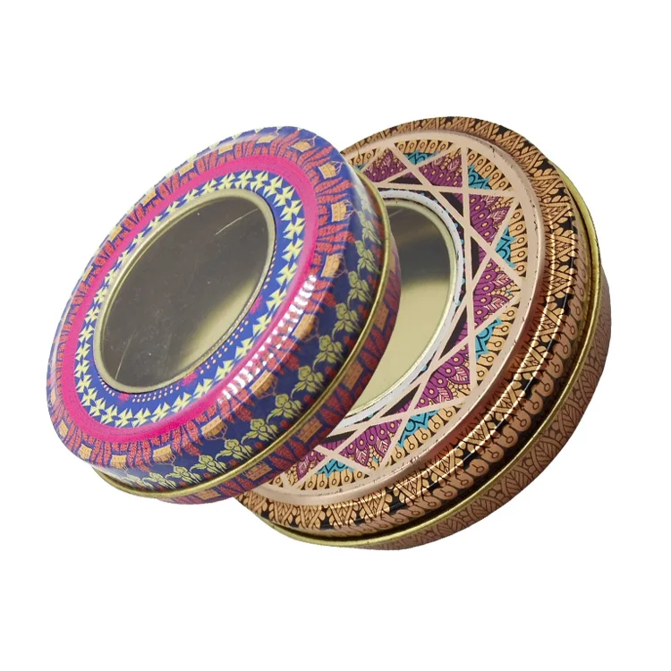 saffron tin box with pvc window 5 or 10g saffron metal packing box