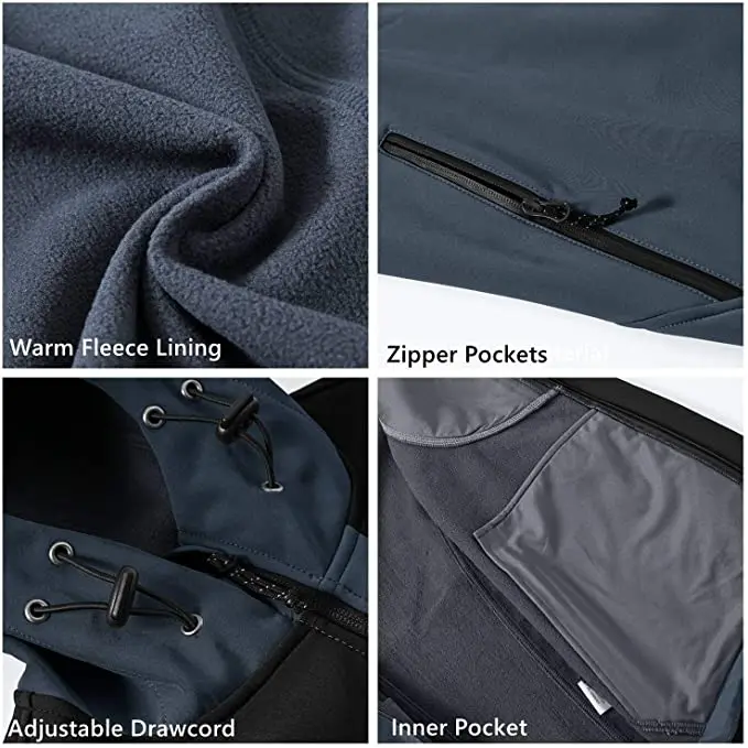 Мужская уличная куртка с флисовой подкладкой тактическая капюшоном и Бархатными