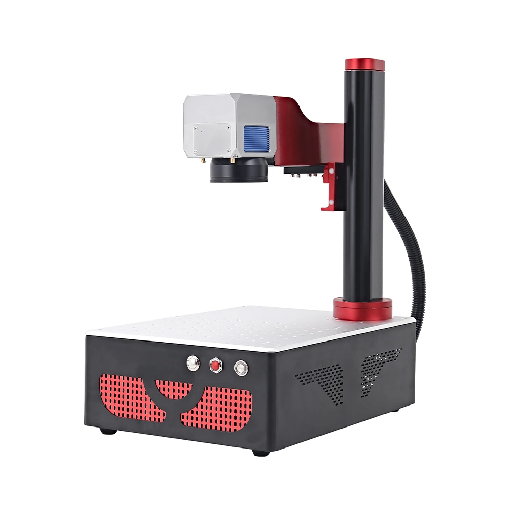 Portable 20W Digital Fiber Laser Marker Used Raycus Laser Engraving Machine with Galvo Marking Head for All Metals