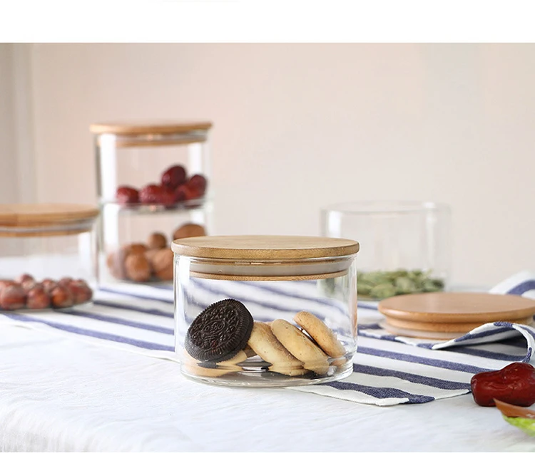 Kitchen storage tank Leakproof glass food  jar Can be stacked