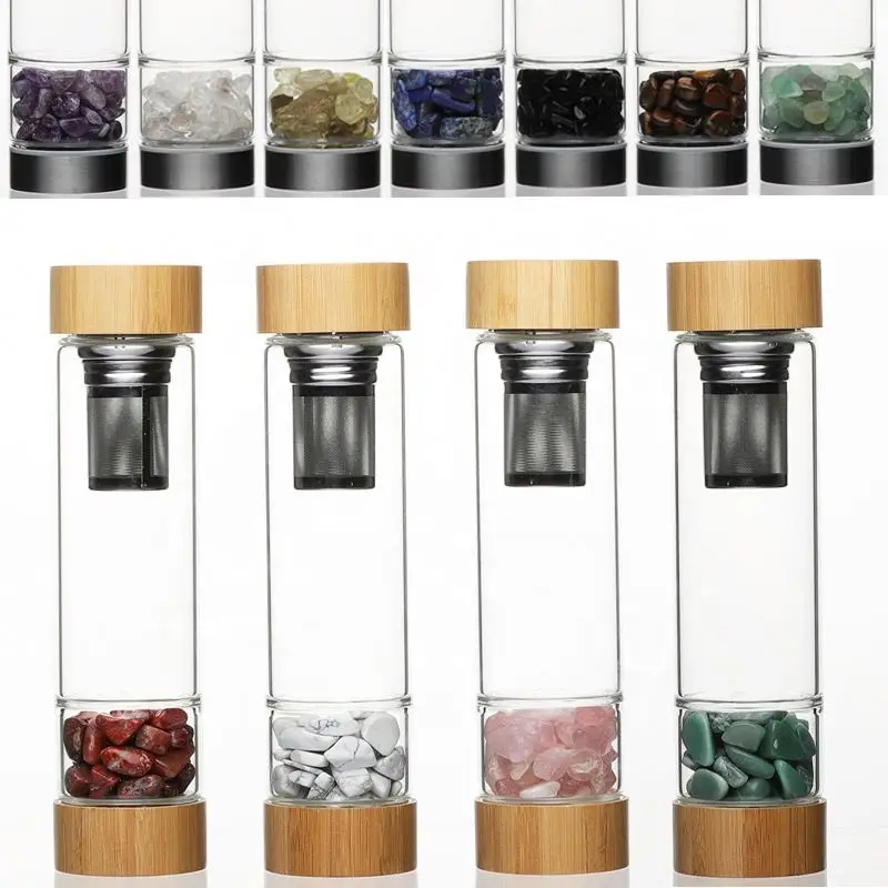 crystal bottle glass double wall water bottle custom logo 1l rambler hydro sport bottle double wall