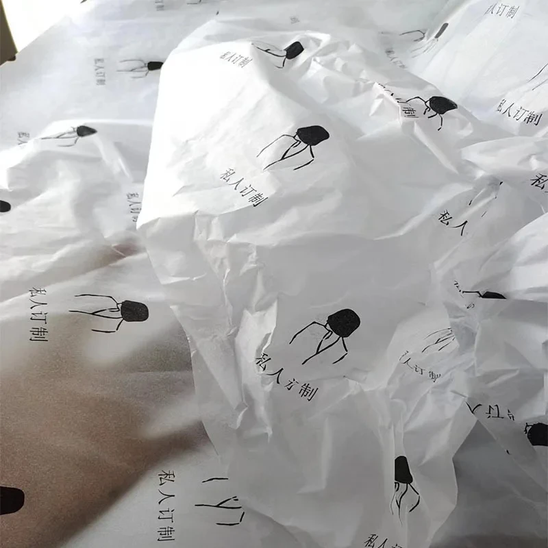 17gsm wholesale custom printed logo wrapping  tissue paper for packing