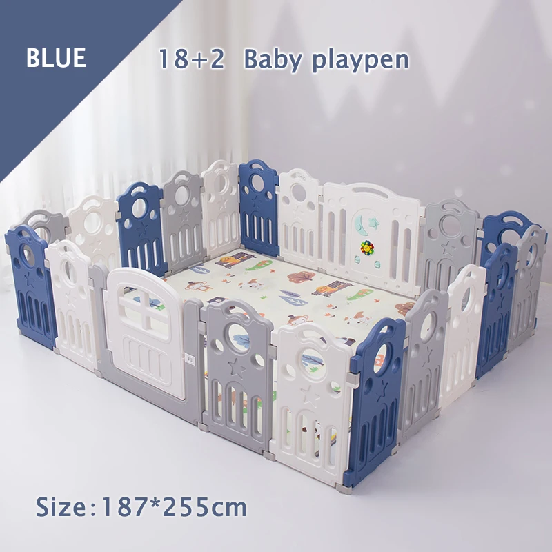 Feelbaby plastic adjustable baby with toy children white plastic fence